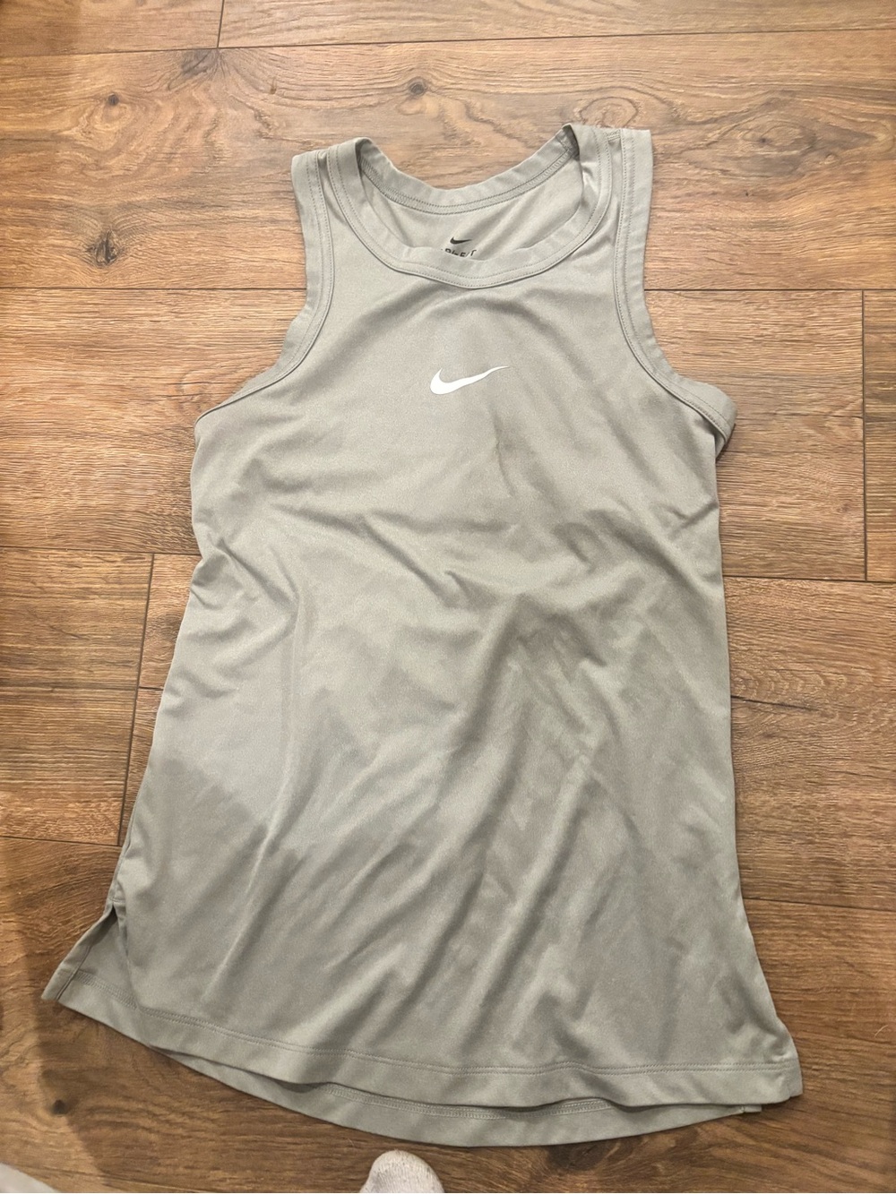 Nike Dry Women's Grey Open Back Training Tank Top Shirt Size XS